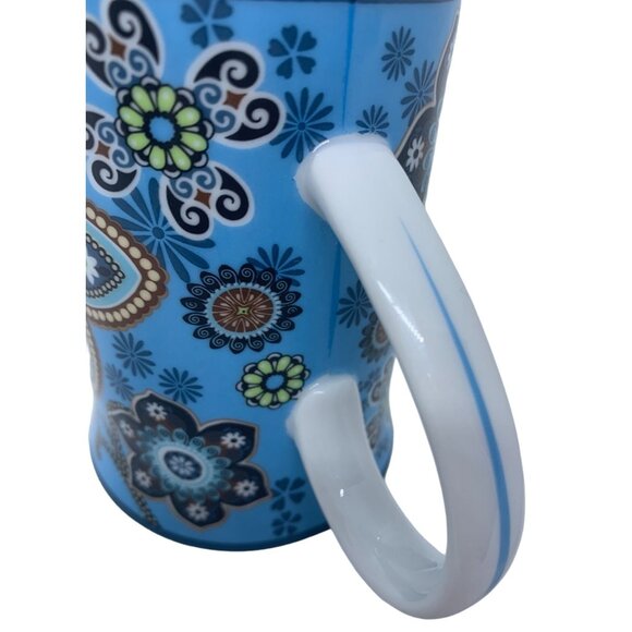 Vera Bradley Bali Blue Porcelain Coffee Cup Mug Retired Design - Picture 10 of 12